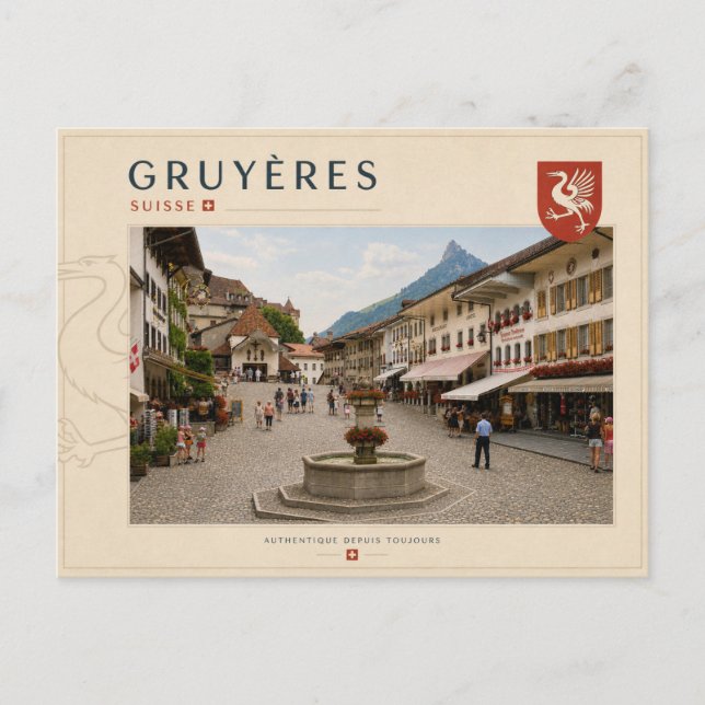 Gruyères - Schweiz Postkarte (Vorderseite)
