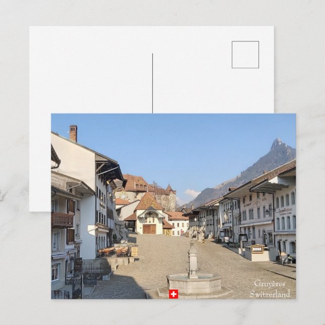 Gruyères, Schweiz Postkarte (Vorne/Hinten)
