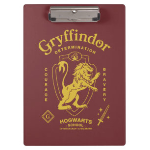 GRYFFINDOR™ Entschlossenheit Mut Tapferkeit Wappen Klemmbrett