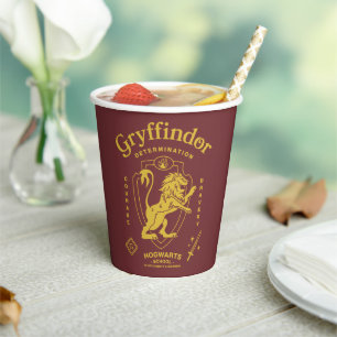 GRYFFINDOR™ Entschlossenheit Mut Tapferkeit Wappen Pappbecher