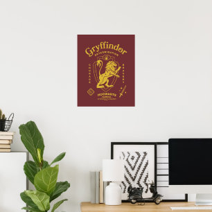 GRYFFINDOR™ Entschlossenheit Mut Tapferkeit Wappen Poster
