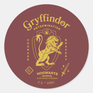 GRYFFINDOR™ Entschlossenheit Mut Tapferkeit Wappen Runder Aufkleber
