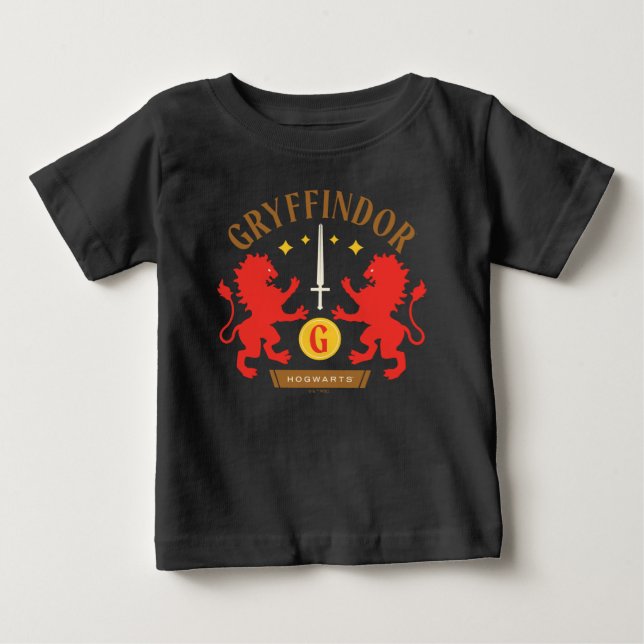 GRYFFINDOR™ House Double Lion Sword Graphic Baby T-shirt (Vorderseite)