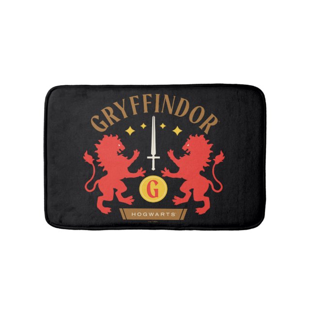 GRYFFINDOR™ House Double Lion Sword Graphic Badematte (Vorderseite)