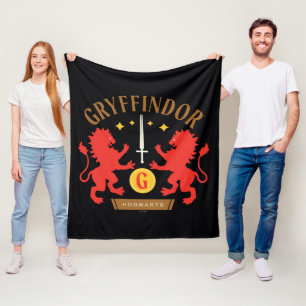 GRYFFINDOR™ House Double Lion Sword Graphic Fleecedecke