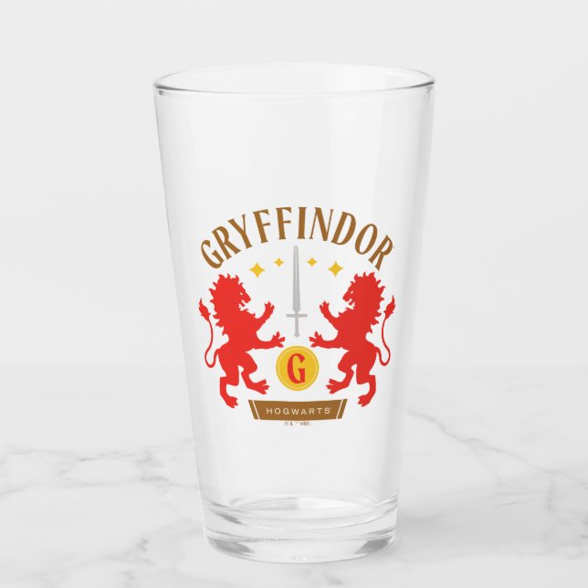 GRYFFINDOR™ House Double Lion Sword Graphic Glas (Vorderseite)