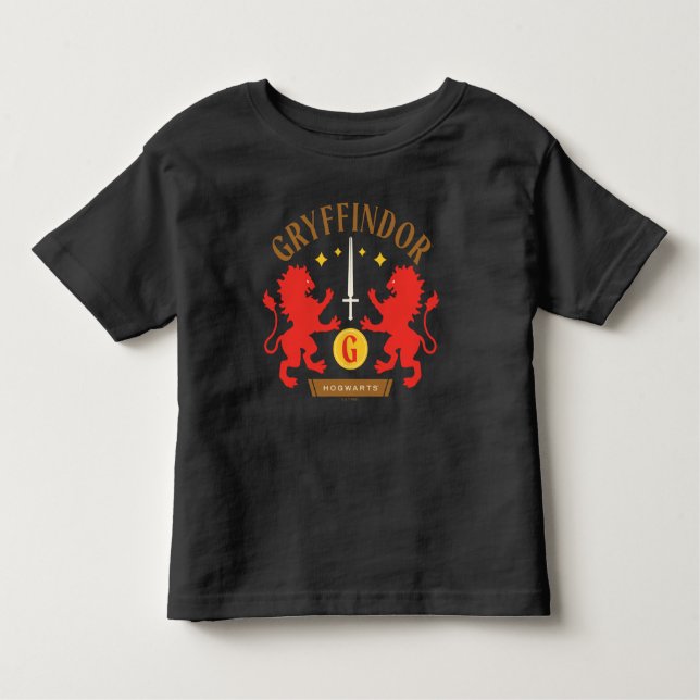 GRYFFINDOR™ House Double Lion Sword Graphic Kleinkind T-shirt (Vorderseite)