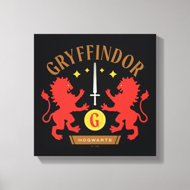 GRYFFINDOR™ House Double Lion Sword Graphic Leinwanddruck (Vorderseite)