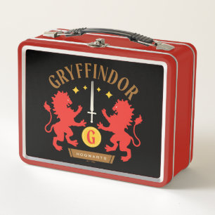 GRYFFINDOR™ House Double Lion Sword Graphic Metall Brotdose