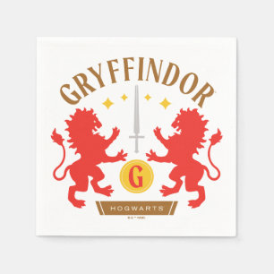 GRYFFINDOR™ House Double Lion Sword Graphic Serviette