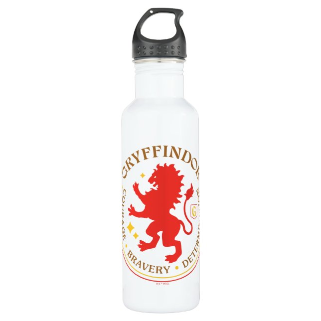 GRYFFINDOR™ Red Lion House Pride Abzeichen Edelstahlflasche (Vorderseite)