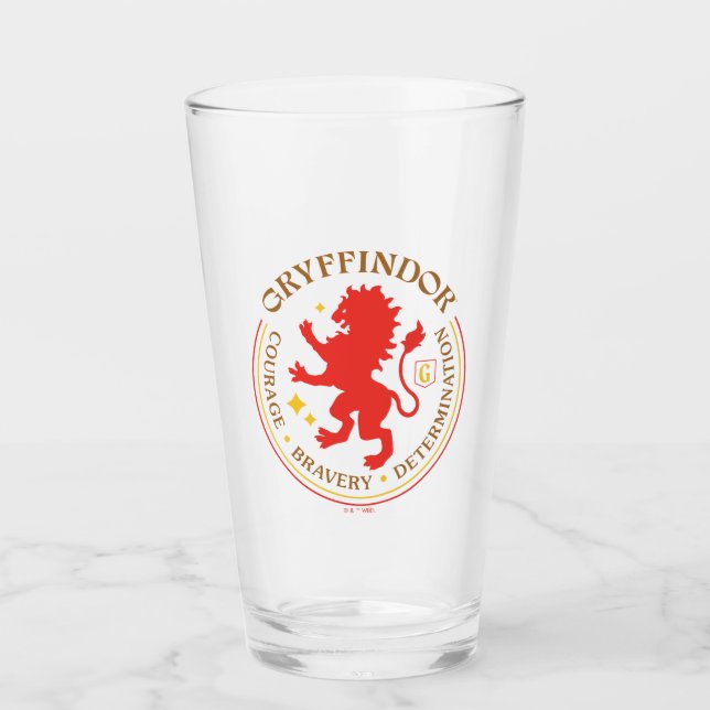 GRYFFINDOR™ Red Lion House Pride Abzeichen Glas (Vorderseite)