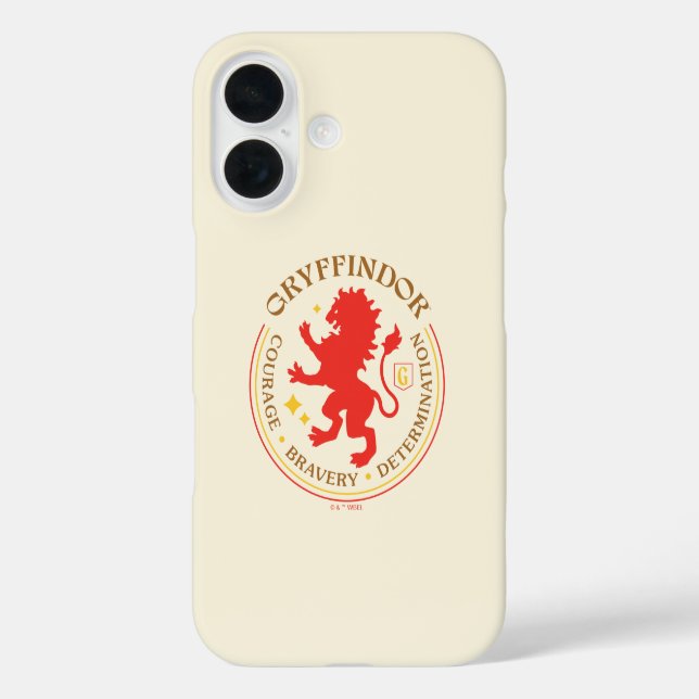 GRYFFINDOR™ Red Lion House Pride Abzeichen iPhone 16 Hülle (Rückseite)