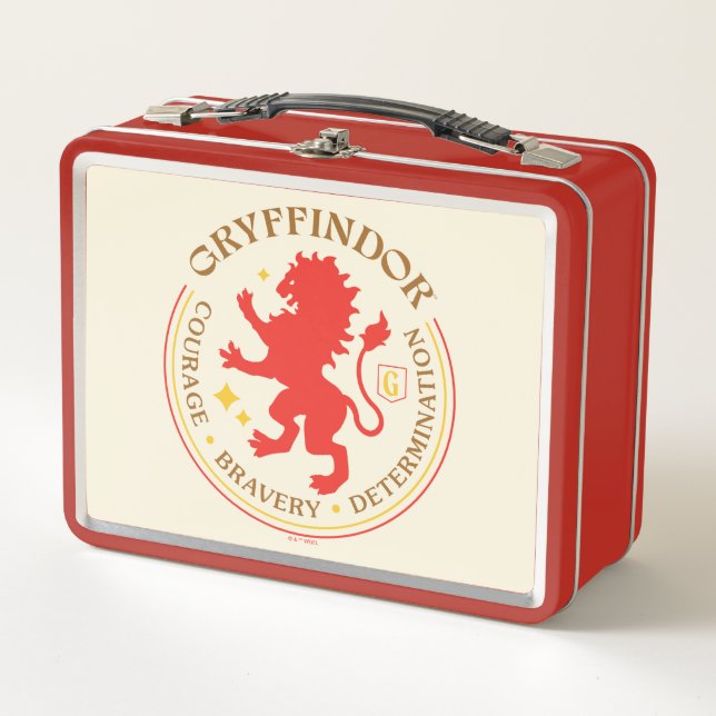 GRYFFINDOR™ Red Lion House Pride Abzeichen Metall Brotdose (Vorderseite)