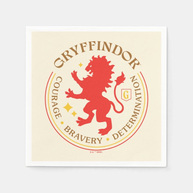GRYFFINDOR™ Red Lion House Pride Abzeichen Serviette (Vorderseite)