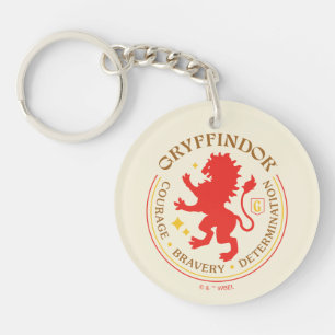 GRYFFINDOR™ Rotes Löwenhaus-Stolz-Abzeichen Schlüsselanhänger
