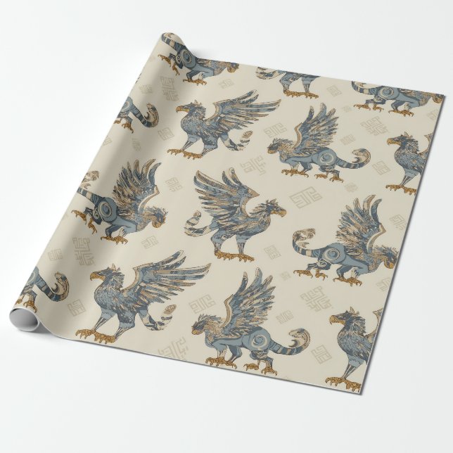 Gryphon-Hieroglyphen-Geschenkpapier Geschenkpapier (Ungerollt)