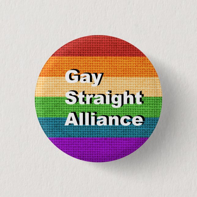 GSA - Homosexuelles gerades Button (Vorderseite)