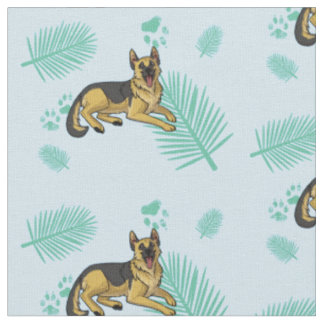 gsd Blaupalmen Stoff