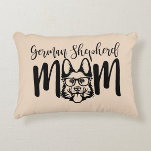 GSD German Shepherd Mama auf Beige Dekokissen