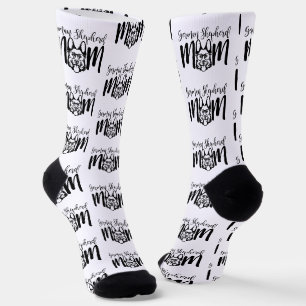 GSD German Shepherd Mama on White Socken