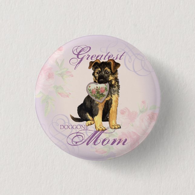 GSD-Herz-Mama Button (Vorderseite)
