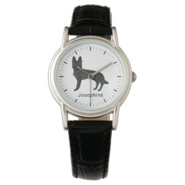 GSD-Hund mit Individuelle Name Armbanduhr