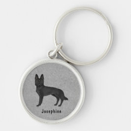 GSD-Hund mit Individuelle Name Schlüsselanhänger