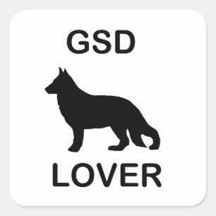 GSD Lover Quadratischer Aufkleber