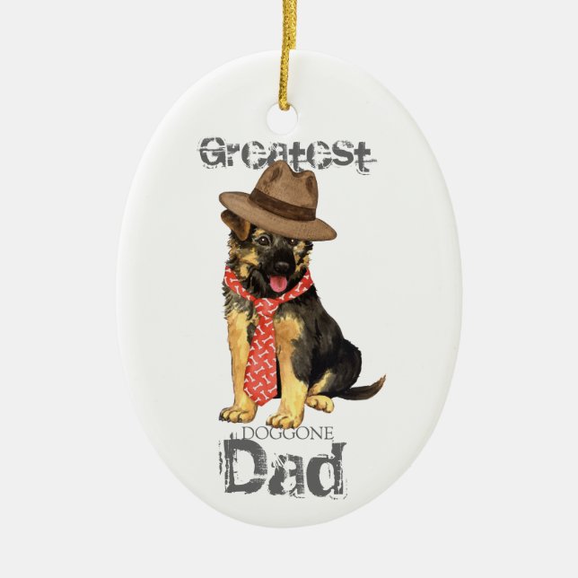 GSD Vater Keramik Ornament (Vorne)