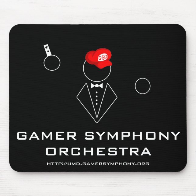 GSO schwarzes Mousepad (Vorne)