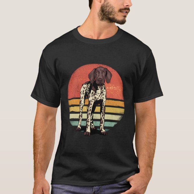 GSP Shirt Retro Deutsch Kurzhaarige Pointer Dog GS (Vorderseite)