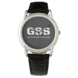 GSS Der Tarnkappenjäger Christlicher Schwarzer Mön Armbanduhr