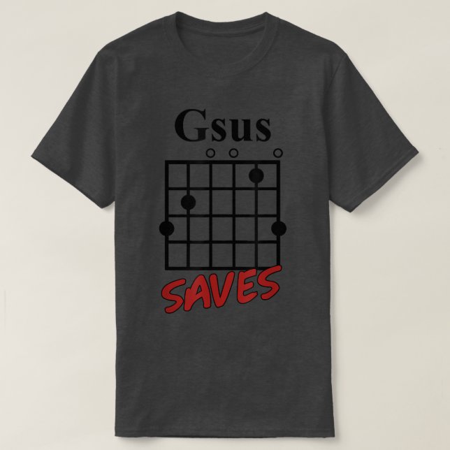 Gsus Gitarre Rette 974 T-Shirt (Design vorne)