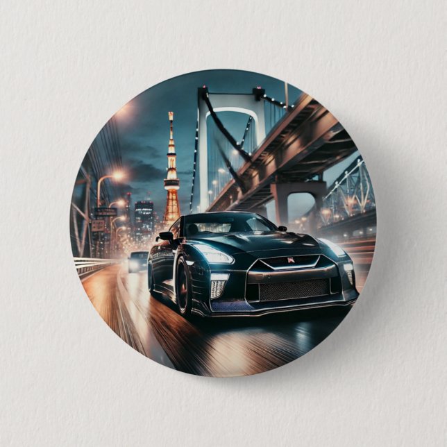 GT-R nissan tokyo japan japanese car daikoku Button (Vorderseite)