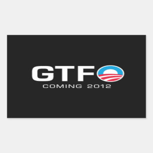 GTFO - Kommen 2012 Rechteckiger Aufkleber