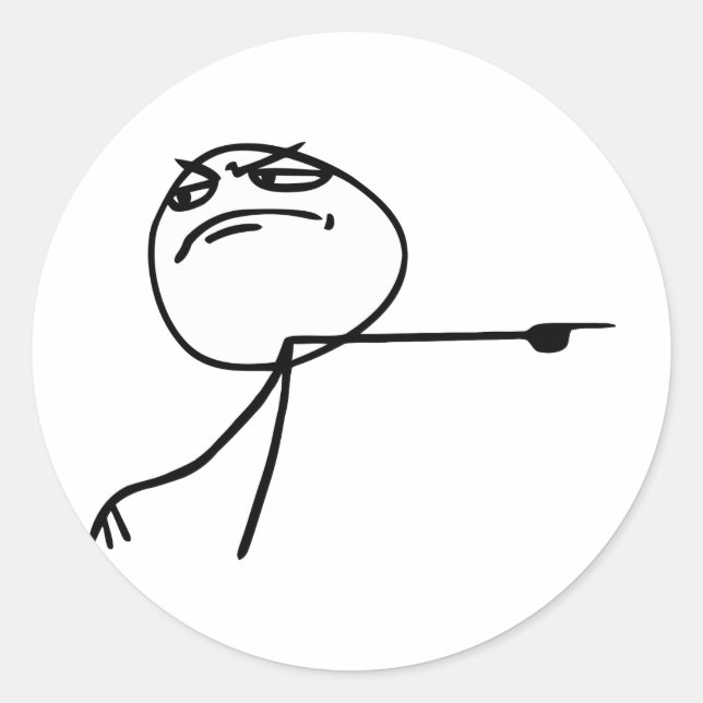 GTFO RUNDER AUFKLEBER (Vorderseite)