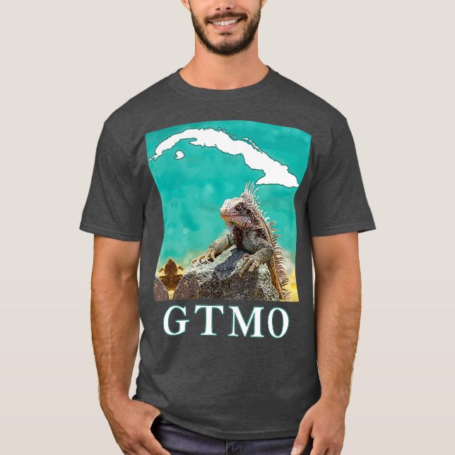 GTMO Iguana Guantánamo Bay Kuba T-Shirt (Vorderseite)