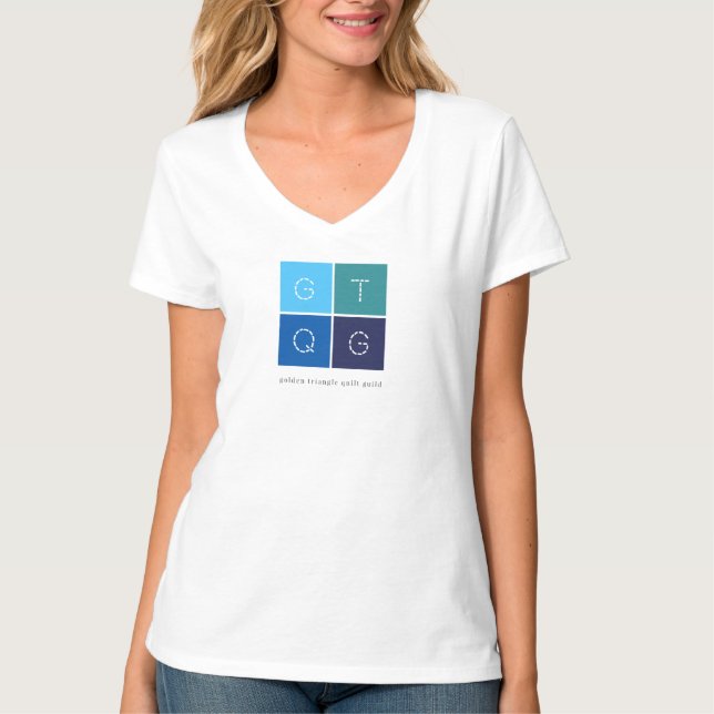 GTQG Womens V-Neck-T-Shirt T-Shirt (Vorderseite)