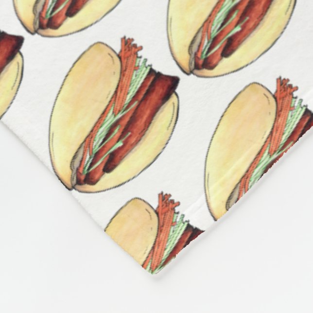 Gua Bao Pork Belly Bun Chinesisch taiwanisches Ess Fleecedecke (Ecke)
