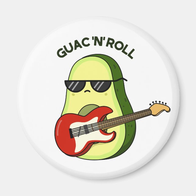 Guac and Roll Funny Avocado Pub Magnet (Vorne)