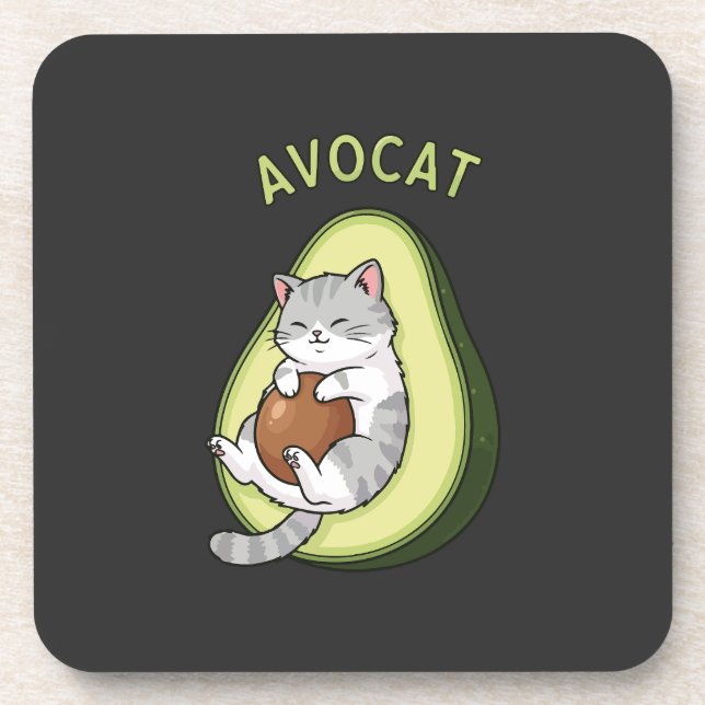 Guac Meow Mode Getränkeuntersetzer (Vorderseite)