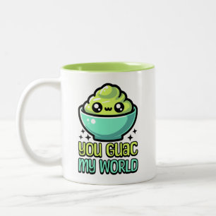 Guac My World! Niedlicher Guacamole Pub Zweifarbige Tasse