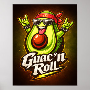 Guac 'n Roll - Guac Pack - Foodie Fiends Poster