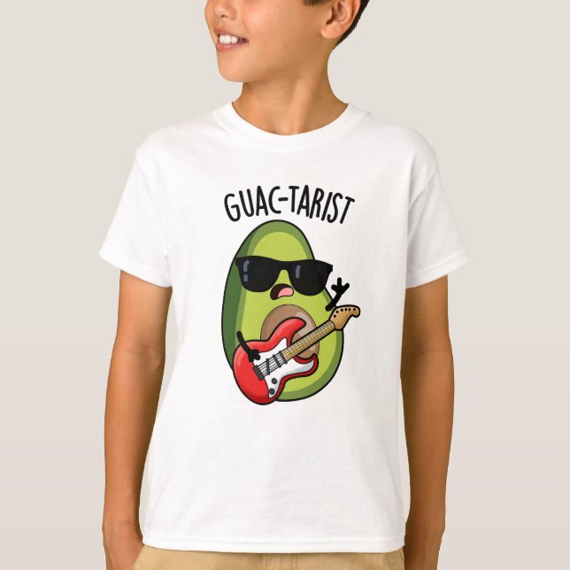 Guac-tarist Funny Avocado Pun T-Shirt (Vorderseite)