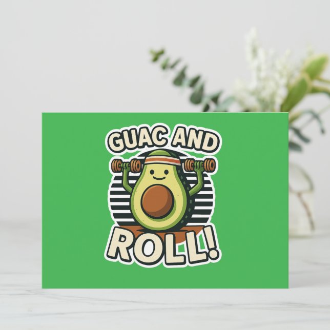 Guac und Roll Einladung (Stehend Vorderseite)