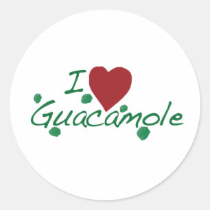 Guacamole der Liebe I Runder Aufkleber