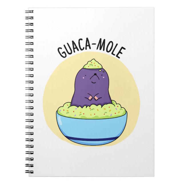 Guacamole Funny Mole in Guacamole Dip PUn Notizblock (Vorderseite)
