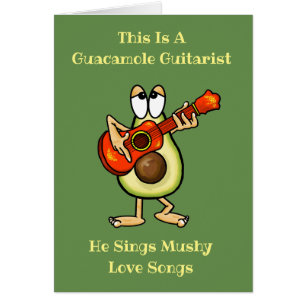 Guacamole Guitariste Carte de voeux romantique