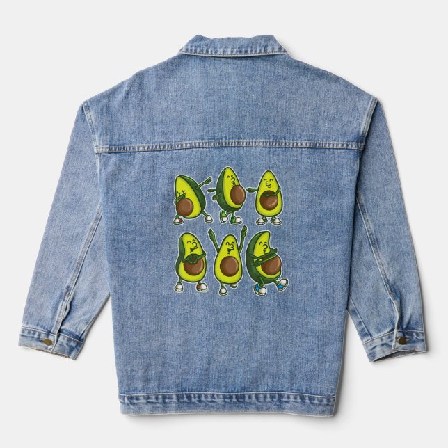 Guacamole Keto Diät und Vegan Jeansjacke (Rückseite)